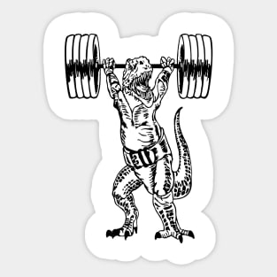 SEEMBO Dinosaur Weight Lifting Barbells Workout Gym Fitness Sticker